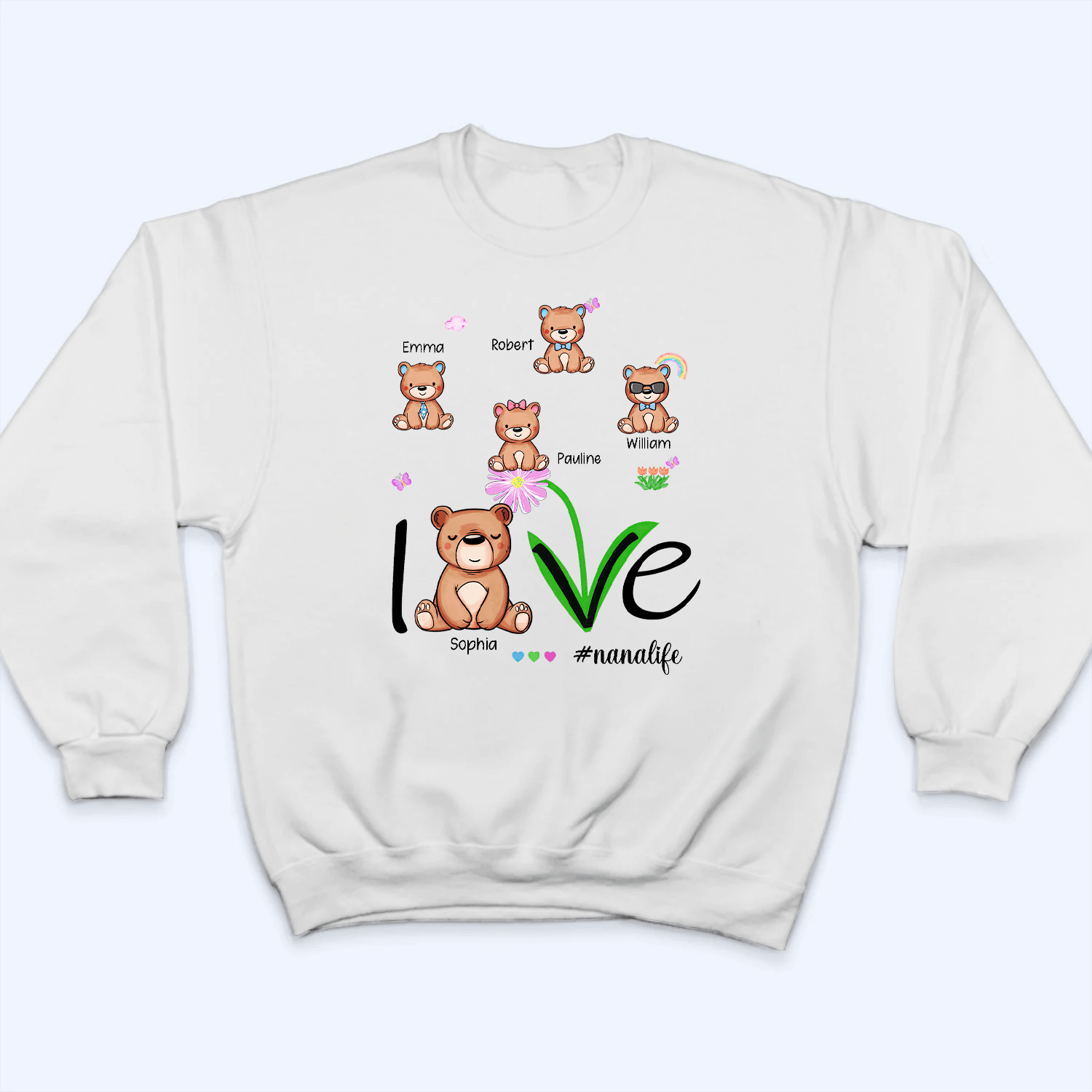 Love Grandma Life - Personalized Custom T Shirt - Gift for Grandma/Nana/Mimi, Mom, Wife, Grandparent - Suzitee Store