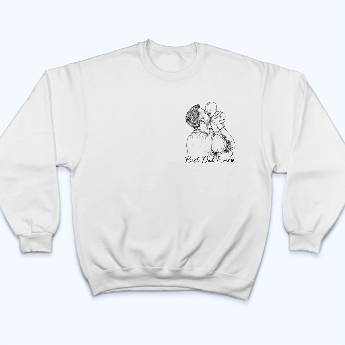 Custom Photo Sketch Line Art Dad, You’re One Of A Kind - Personalized Custom Shirt - Gift For Mom, Dad, Family Members