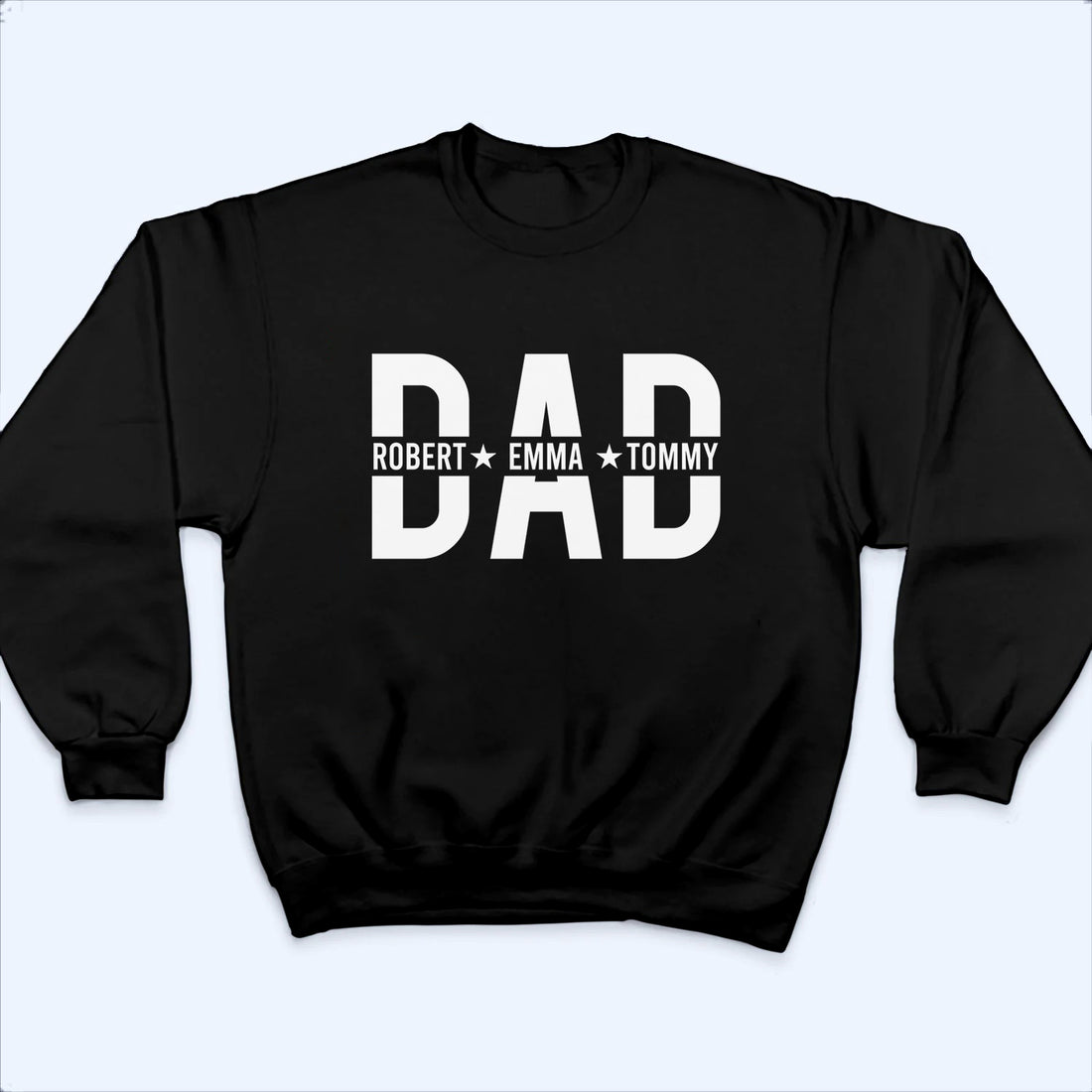 Custom Dad Shirt With Kids Names t-shirt, alternate view 5