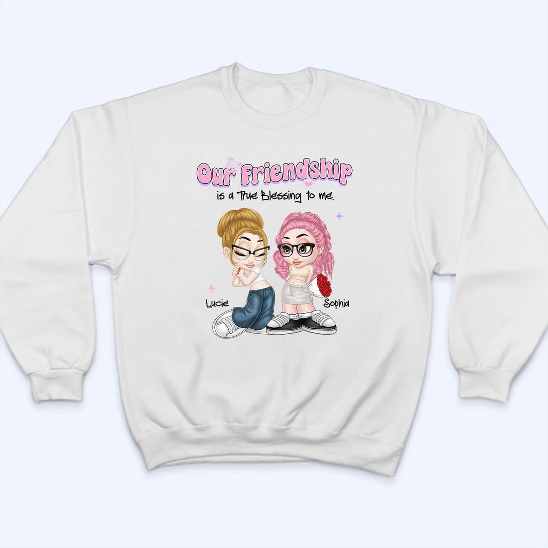 Personalized Our Friendship Is True Blessing t-shirt, alternate view 4