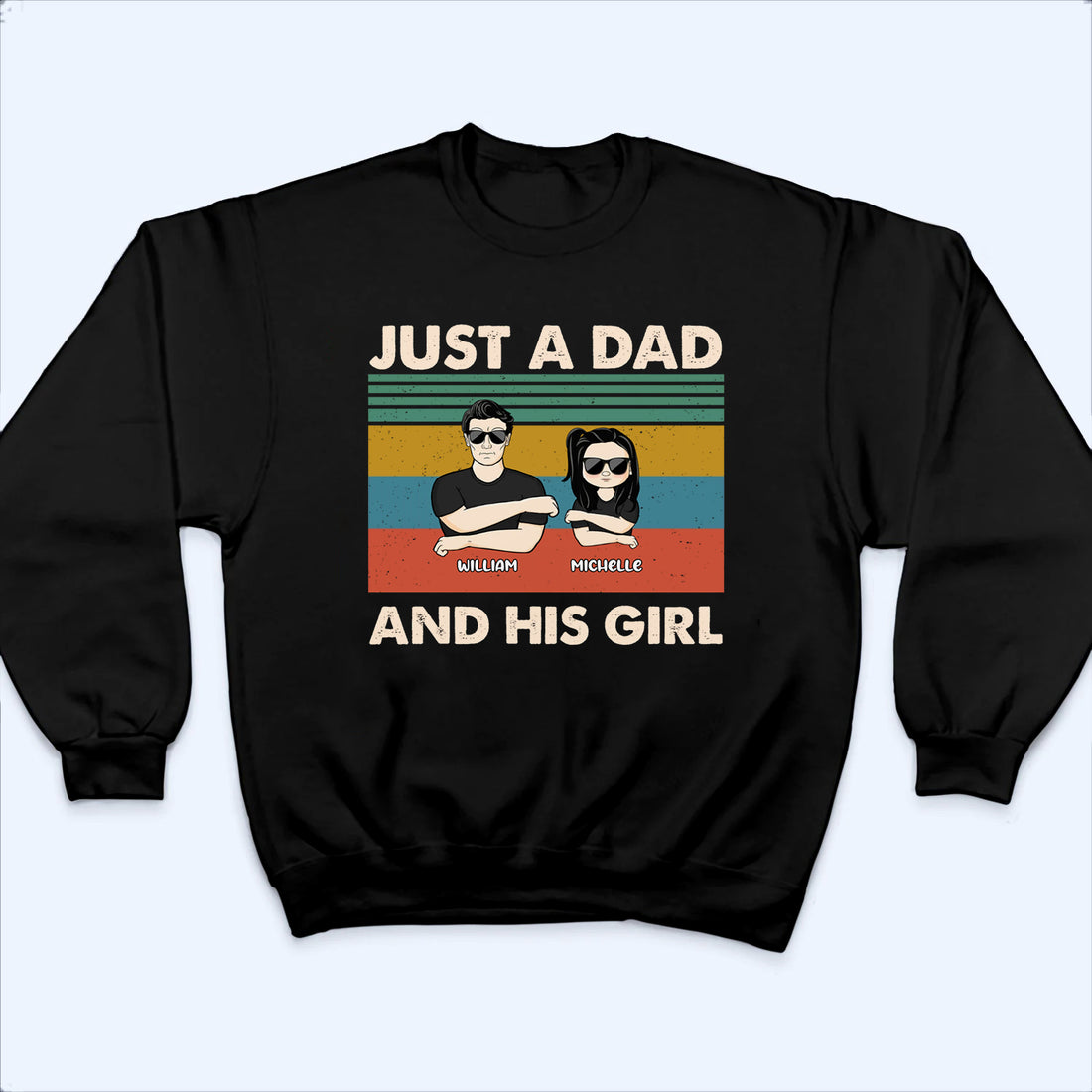 Just A Dad And His Girl personalized t-shirt, alternate view 4