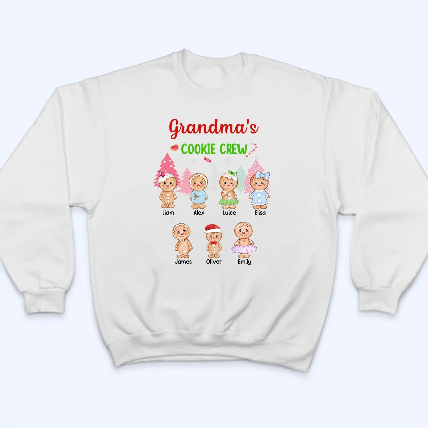 Grandma's Cookie Crew - Personalized Custom T Shirt - Christmas Gift For Grandma/Nana/Mimi, Mom, Wife, Grandparent