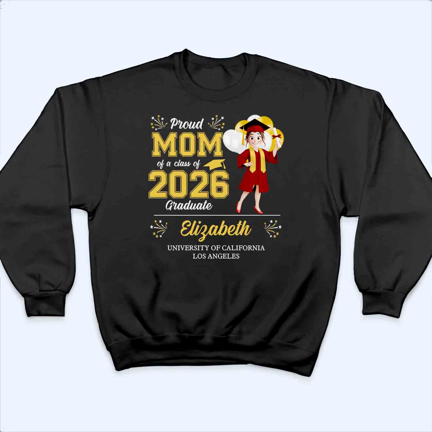 Family Matching Graduation - Personalized Custom T Shirt - Grad Ceremony Gift for Grandma, Grandpa, Mom, Dad, Brother, Sister, Aunt, Uncle