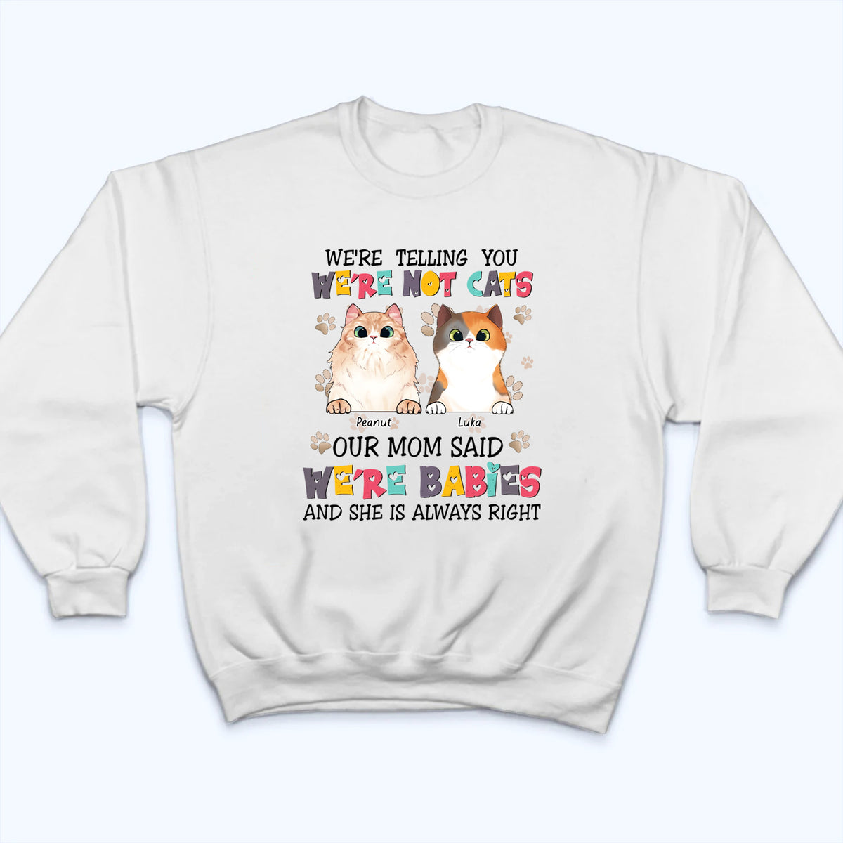 Cats Are Furry Babies - Personalized Custom T Shirt - Gift For Cat Mom, Cat Lovers, Pet Lovers