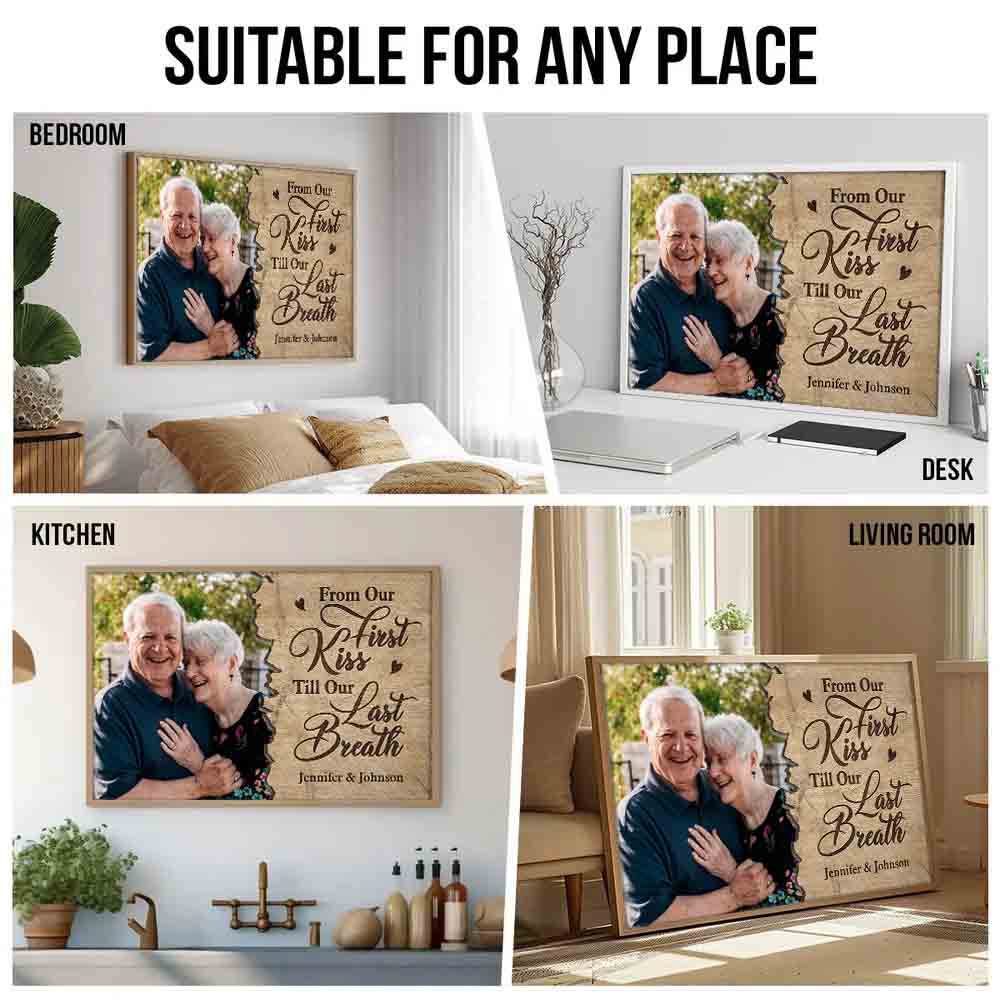 Custom Photo Till Our Last Breath Couple poster, kitchen and living room