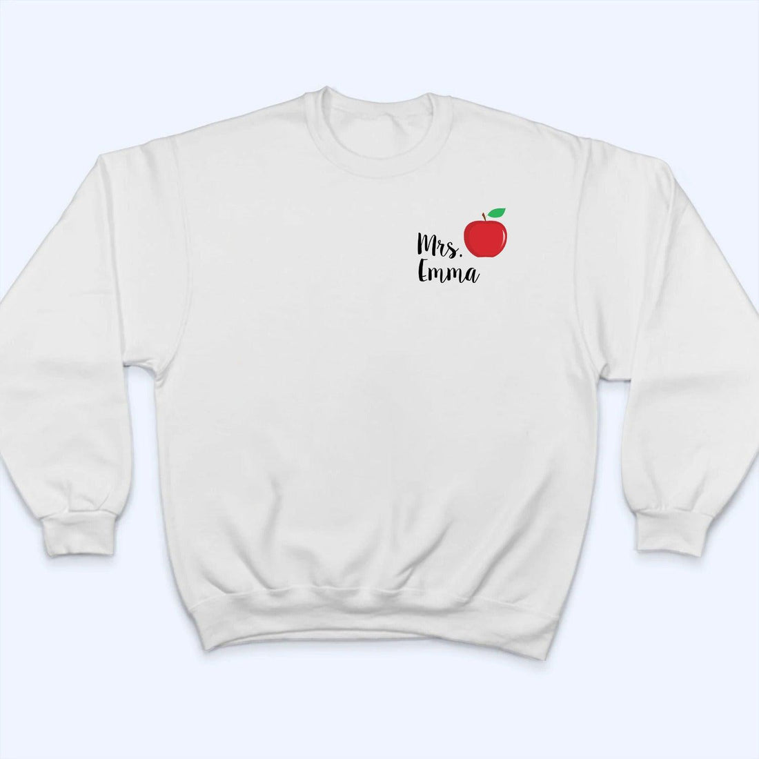 Personalized Teacher Name With Apple t-shirt, alternate view 4