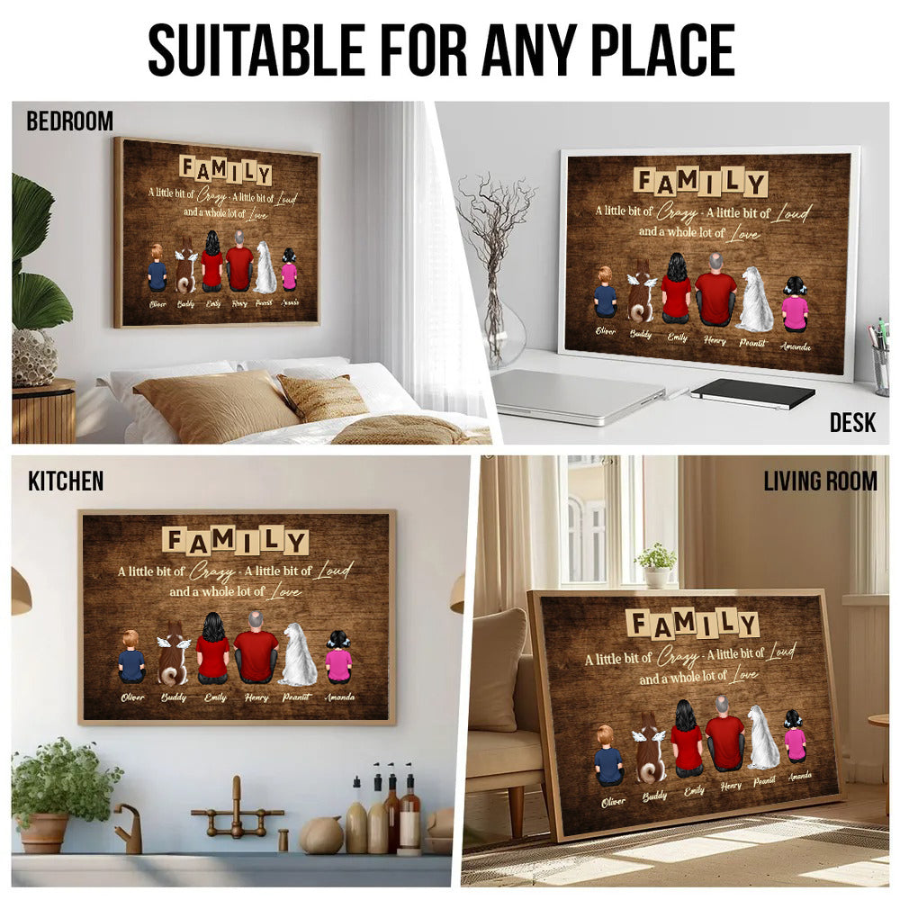 Personalized Brothers & Sisters Forever canvas print, room placement ideas for bedroom, desk, kitchen and living room