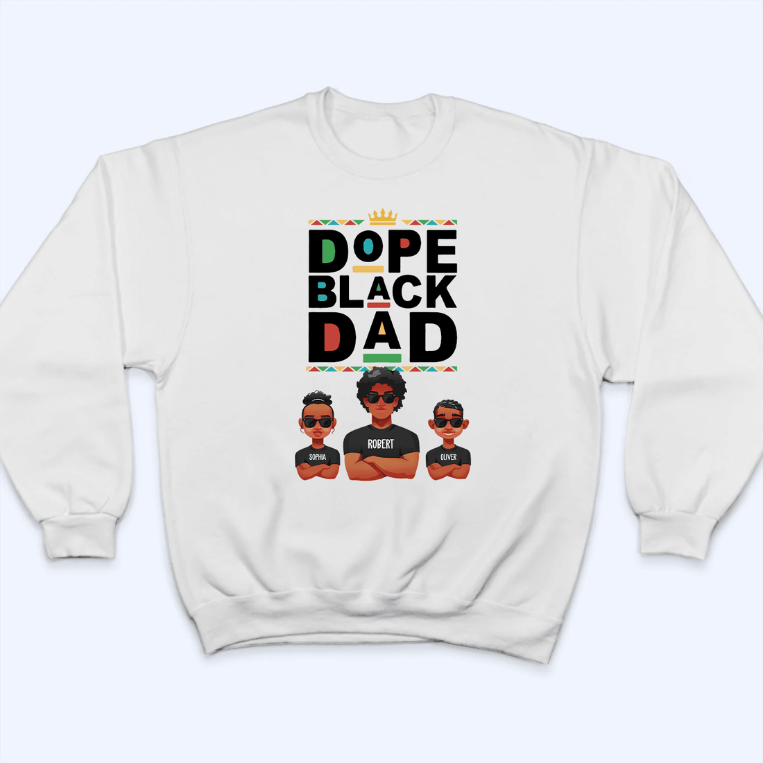 Personalized Dope Black Dad t-shirt, alternate view 4