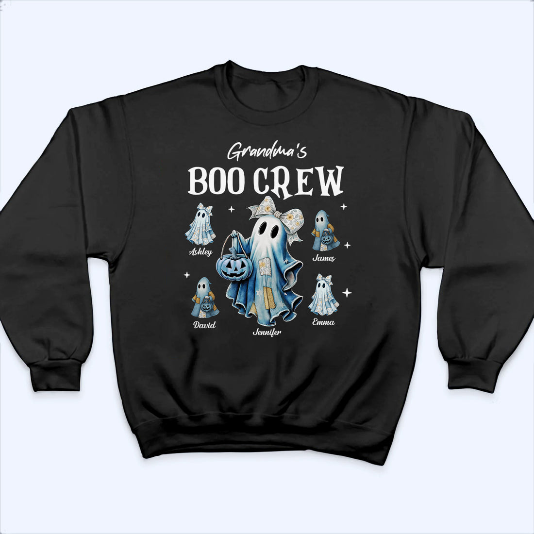 Grandma's Boo Crew - Personalized Custom T Shirt - Halloween Gift for Grandma, Nana, Grammy, Mom