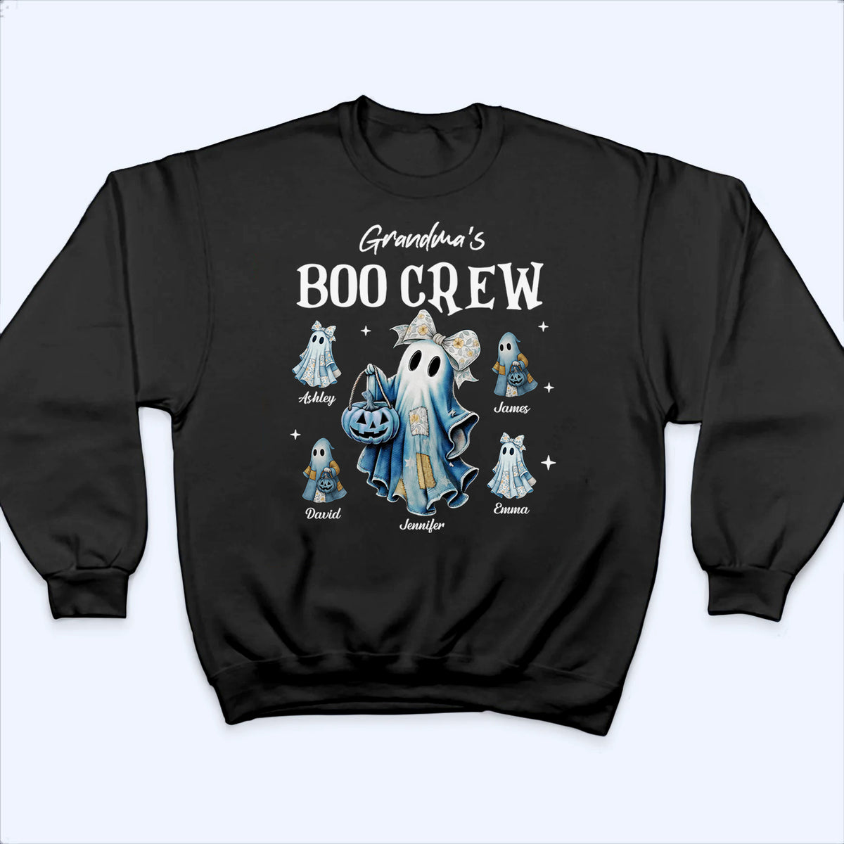 Grandma's Boo Crew - Personalized Custom T Shirt - Halloween Gift for Grandma, Nana, Grammy, Mom