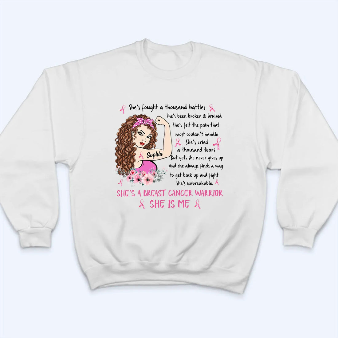 Personalized I Am Breast Cancer Warrior t-shirt, alternate view 5