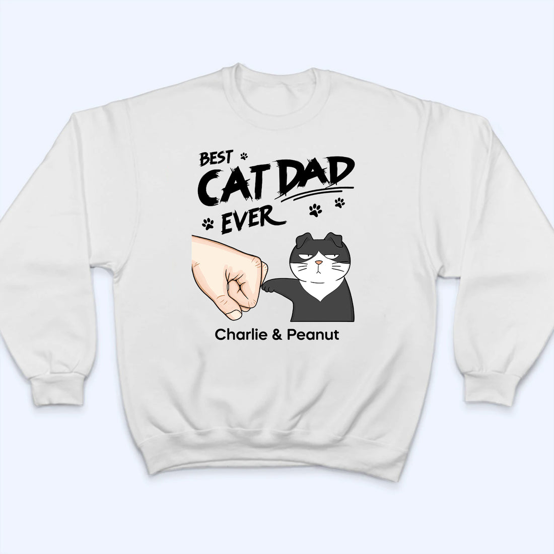Best Cat Dad Ever - Personalized Custom T Shirt - Father's Day Gift For Cat Dad, Cat Lovers