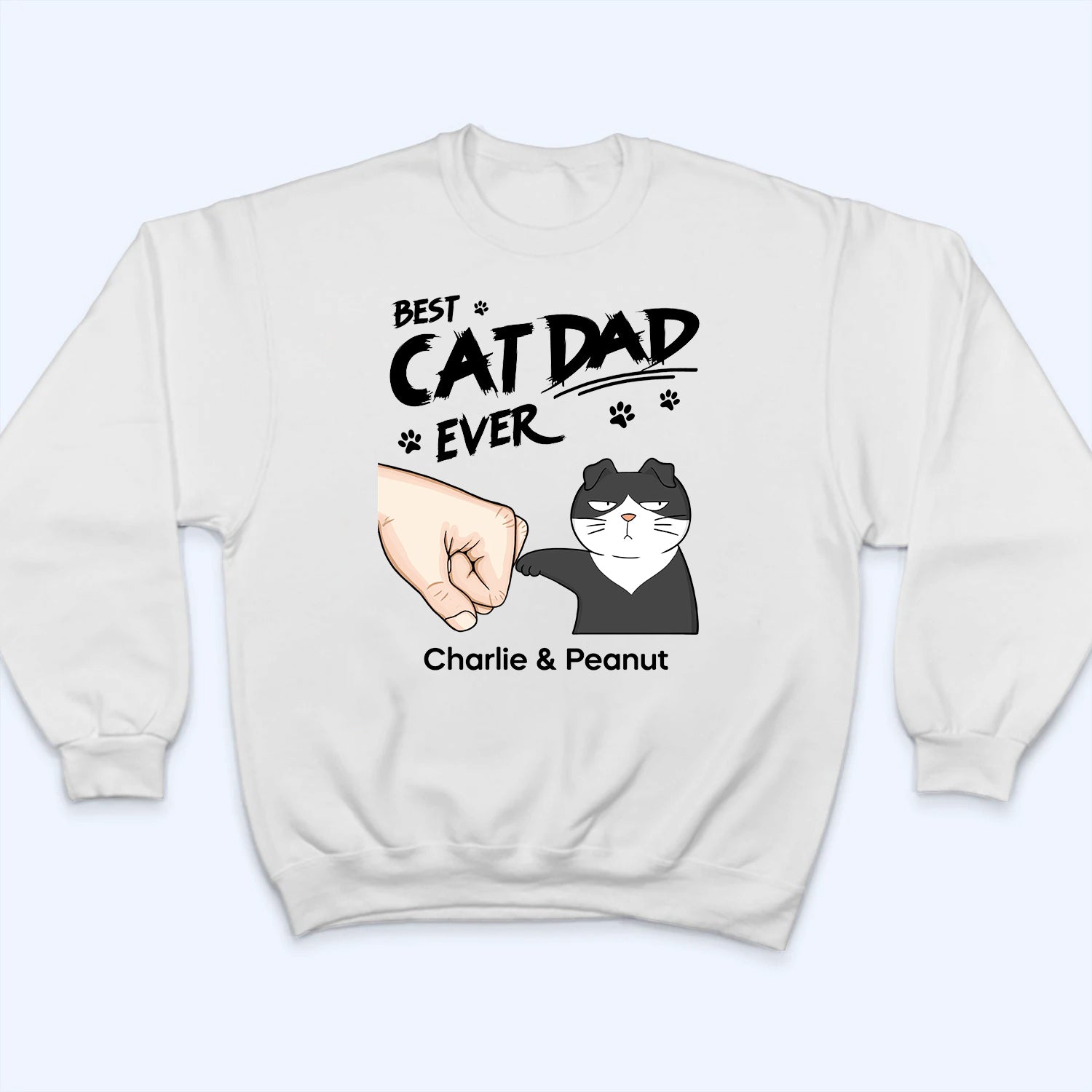 Best Cat Dad Ever - Personalized Custom T Shirt - Father's Day Gift For Cat Dad, Cat Lovers