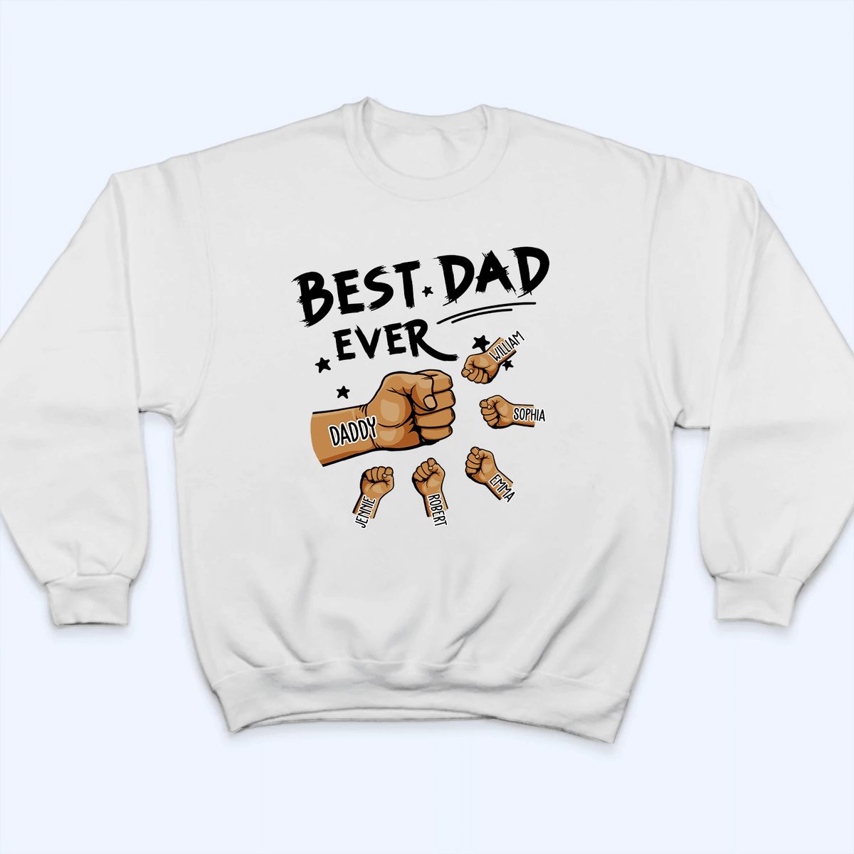 The Best Dad Ever - Personalized Custom T Shirt - Father's Day Gift for Dad, Papa, Grandpa, Daddy, Dada - Suzitee Store