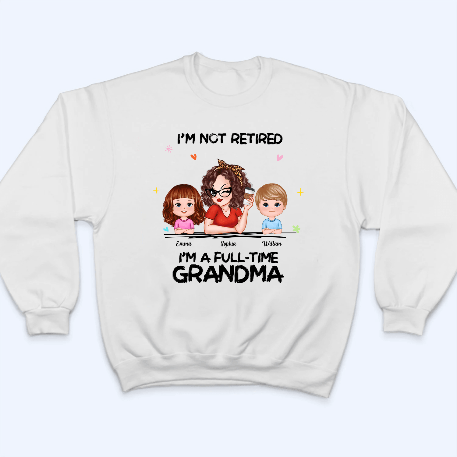 I'm Not Retired I'm A Professional Grandma - Personalized Custom T Shirt - Gift for Grandma/Nana/Mimi, Mom, Wife, Grandparent - Suzitee Store