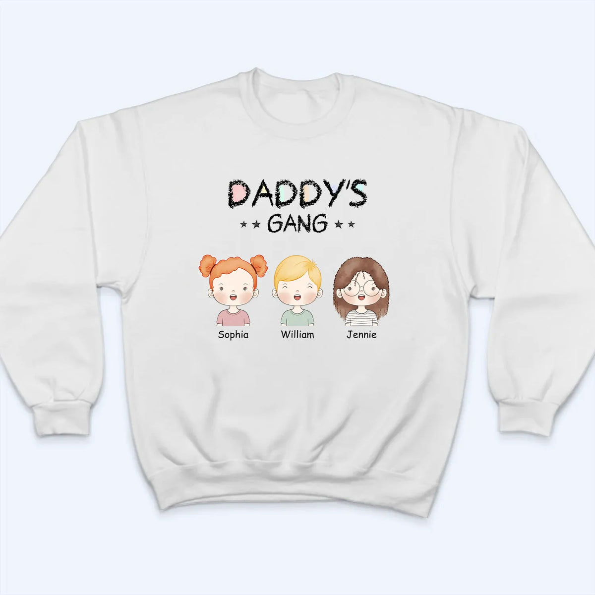 Daddy Gang With Grandkids - Personalized Custom T Shirt - Gift For Dad/Father/Husband