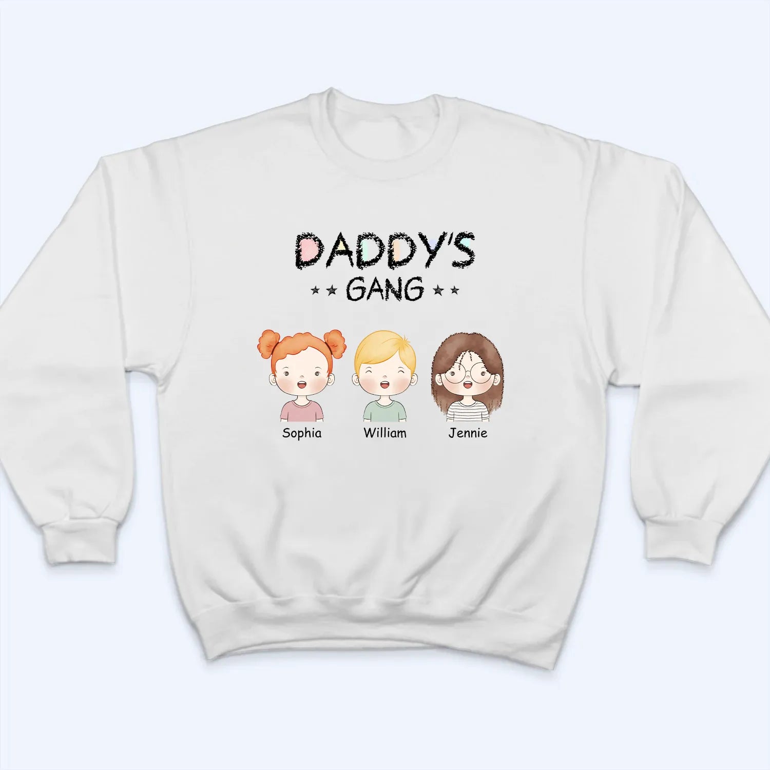 Daddy Gang With Grandkids - Personalized Custom T Shirt - Gift For Dad/Father/Husband