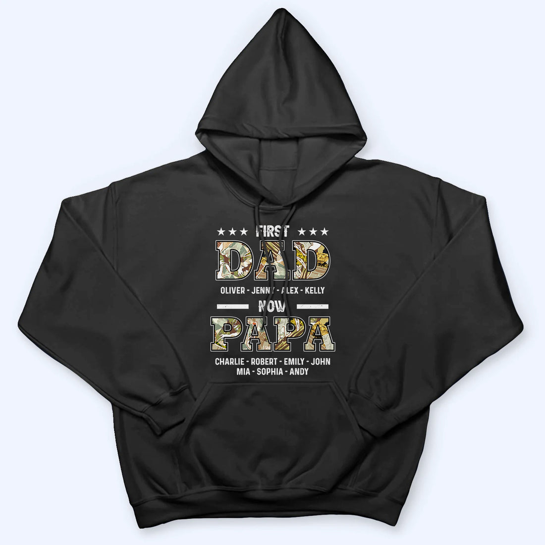 Personalized First Dad, Now Papa t-shirt, alternate view 6