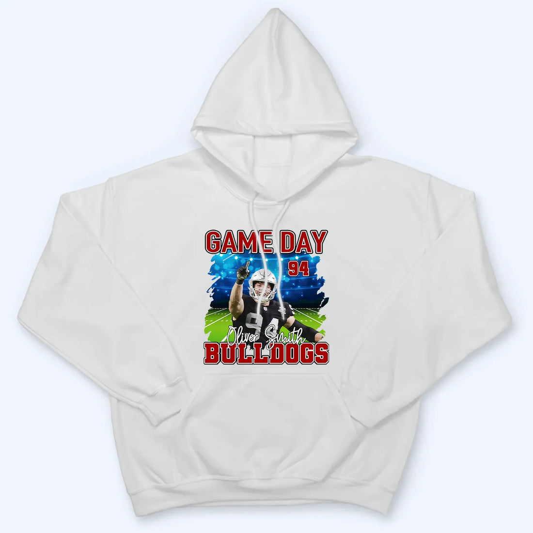 Custom Photo Football Game Day t-shirt, alternate view 5
