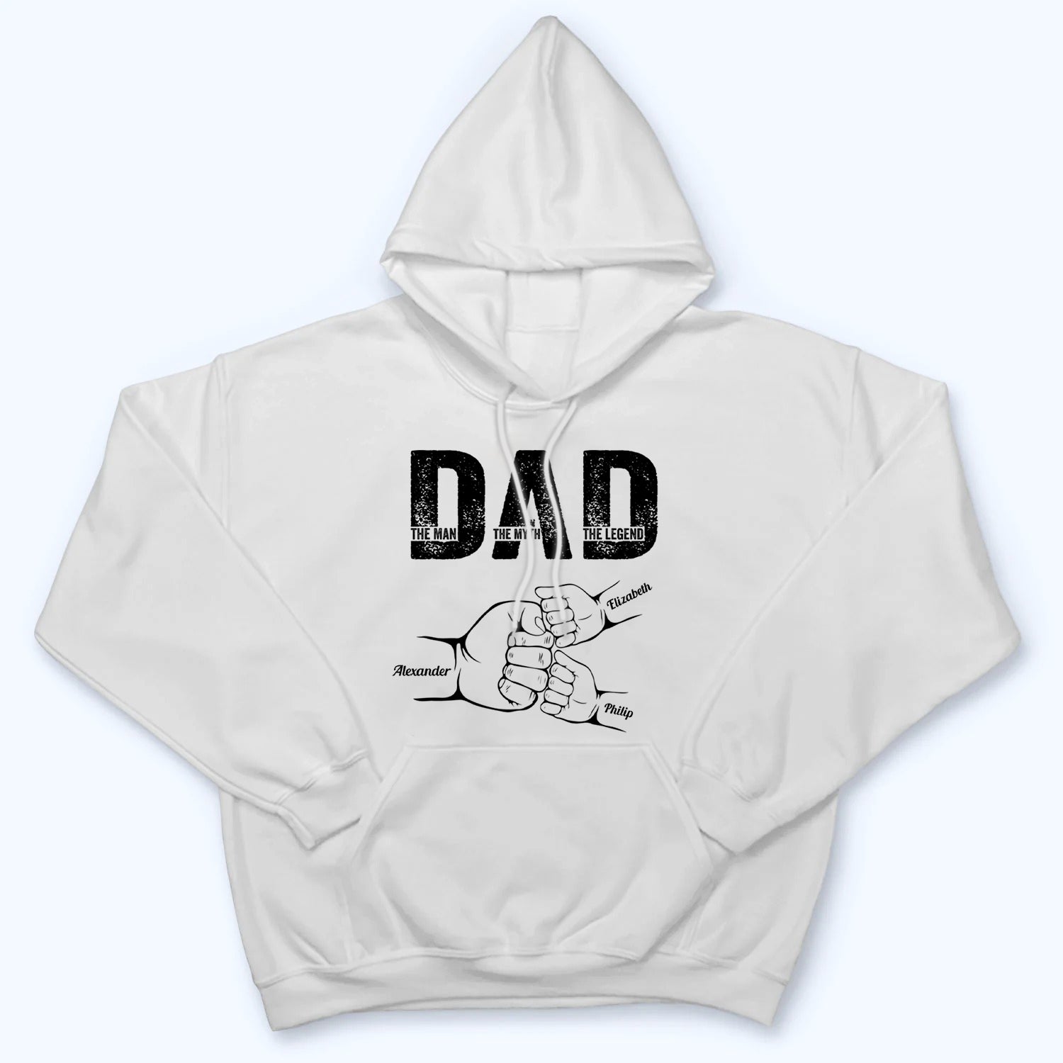 Dad The Man The Myth The Legend - Personalized Custom T Shirt - Gift for Dad, Daddy, Father's Day