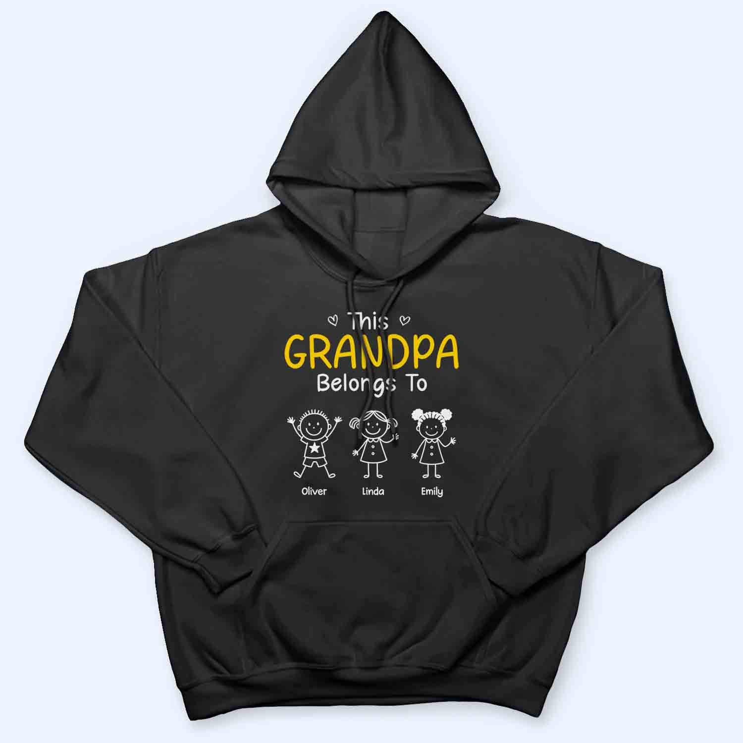 This Grandpa/Grandma Belongs To - Personalized Custom T Shirt - Gift For Grandpa/Grandma, Mom/Dad