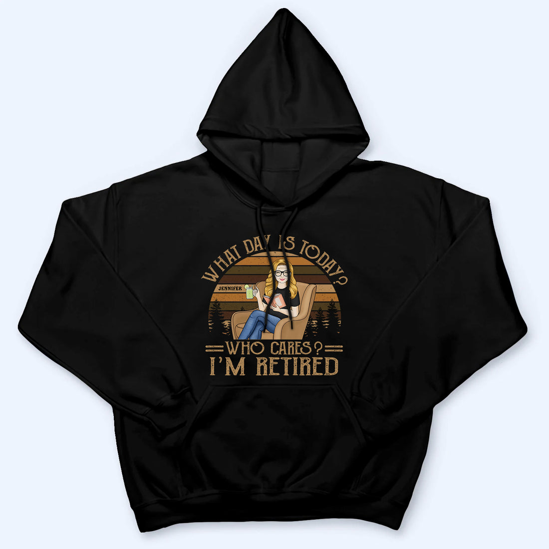 Personalized What Day Is Today Who Cares I’m Retired Reading t-shirt, alternate view 5
