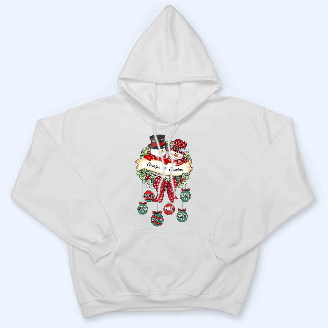 Snowman Grandpa & Grandma - Personalized Custom Shirt - Christmas Gift For Grandpa/Grandma, Mom/Dad