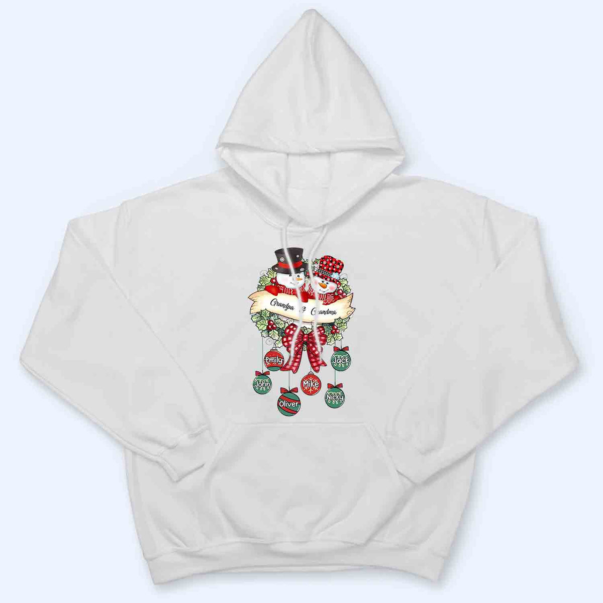 Snowman Grandpa & Grandma - Personalized Custom Shirt - Christmas Gift For Grandpa/Grandma, Mom/Dad