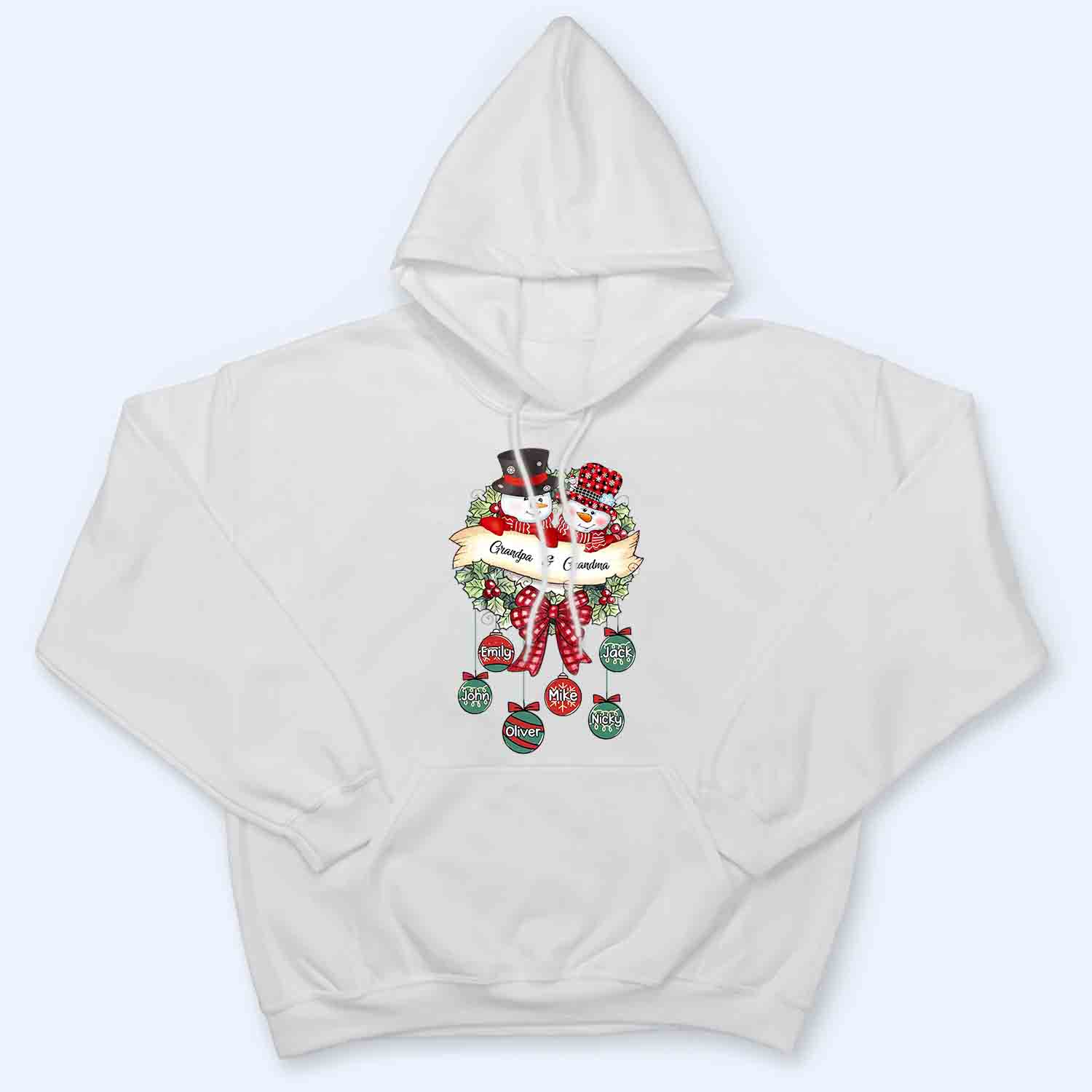 Snowman Grandpa & Grandma - Personalized Custom Shirt - Christmas Gift For Grandpa/Grandma, Mom/Dad