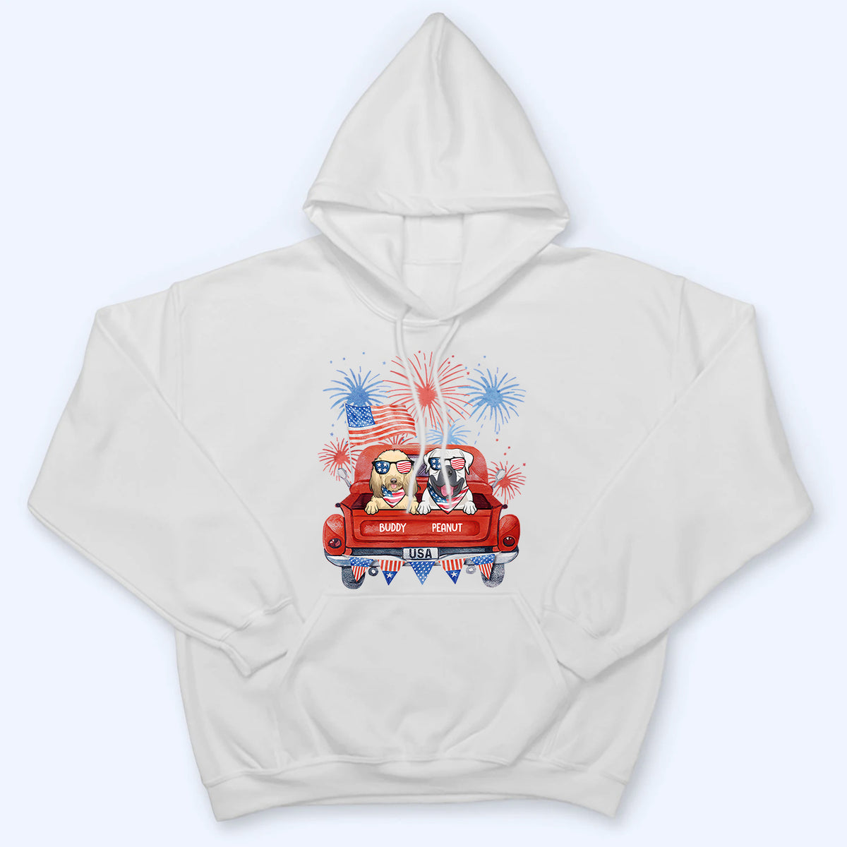 Independence Day Fireworks Dogs - Personalized Custom T Shirt - 4th Of July Gift For Dog Mom, Dog Dad, Dog Lovers