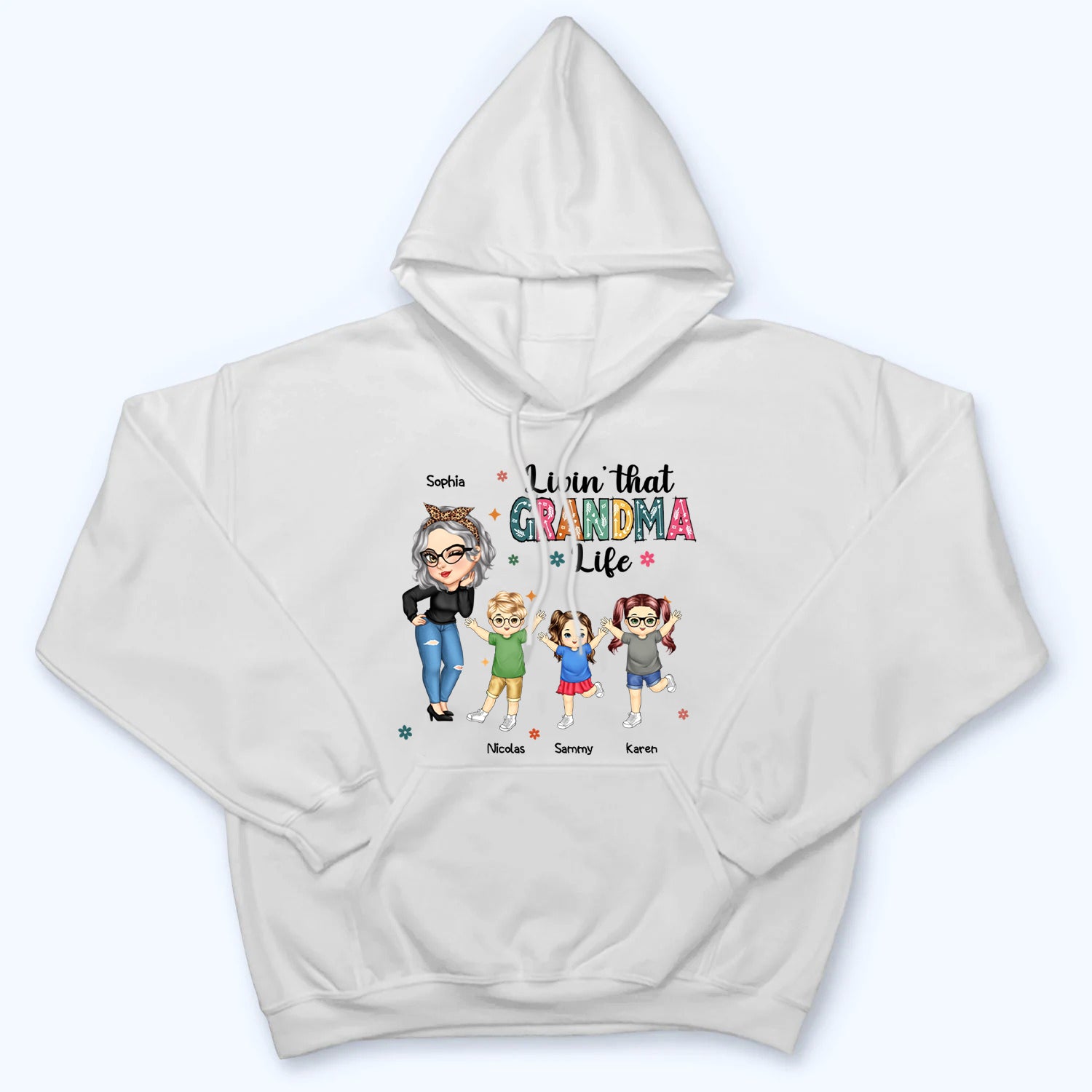 Living That Grandma Life - Personalized Custom T Shirt - Gift for Mom, Grandma, Nana, Grammy