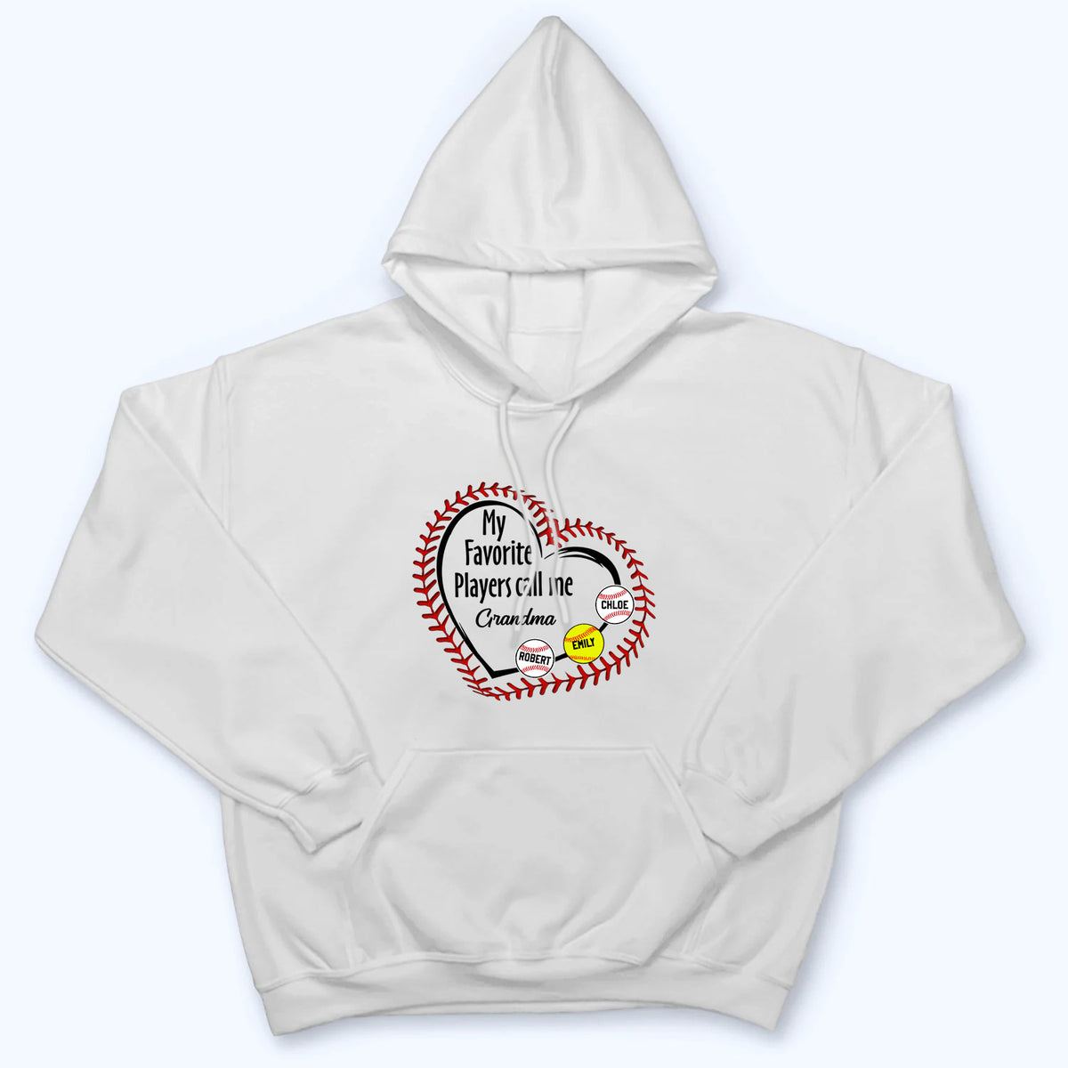 My Favorite Players Call Me Grandma - Personalized Custom T Shirt - Gift for Baseball/Softball Grandma/Nana/Mimi, Mom