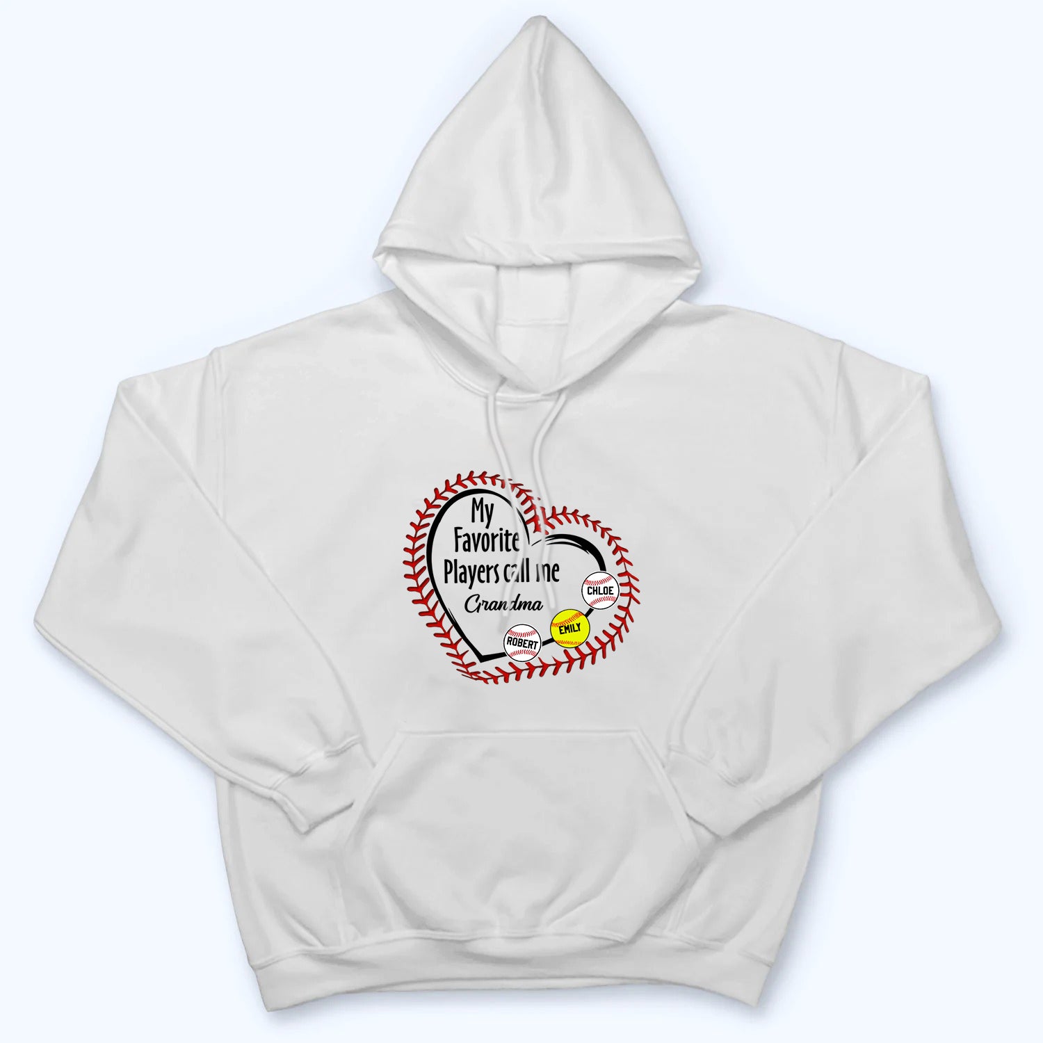 My Favorite Players Call Me Grandma - Personalized Custom T Shirt - Gift for Baseball/Softball Grandma/Nana/Mimi, Mom