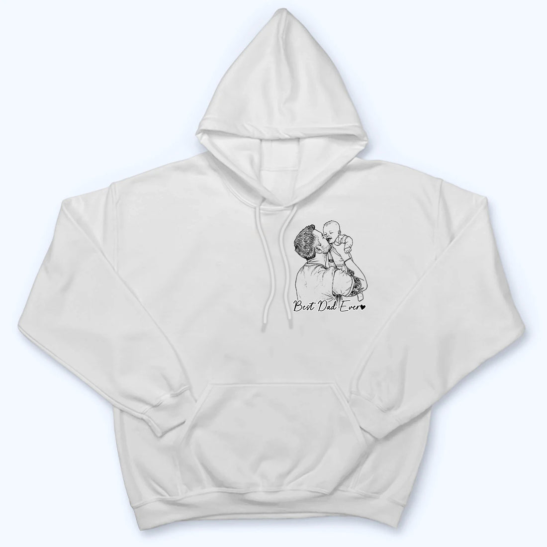 Custom Photo Sketch Line Art Dad, You’re One Of A Kind t-shirt, alternate view 5