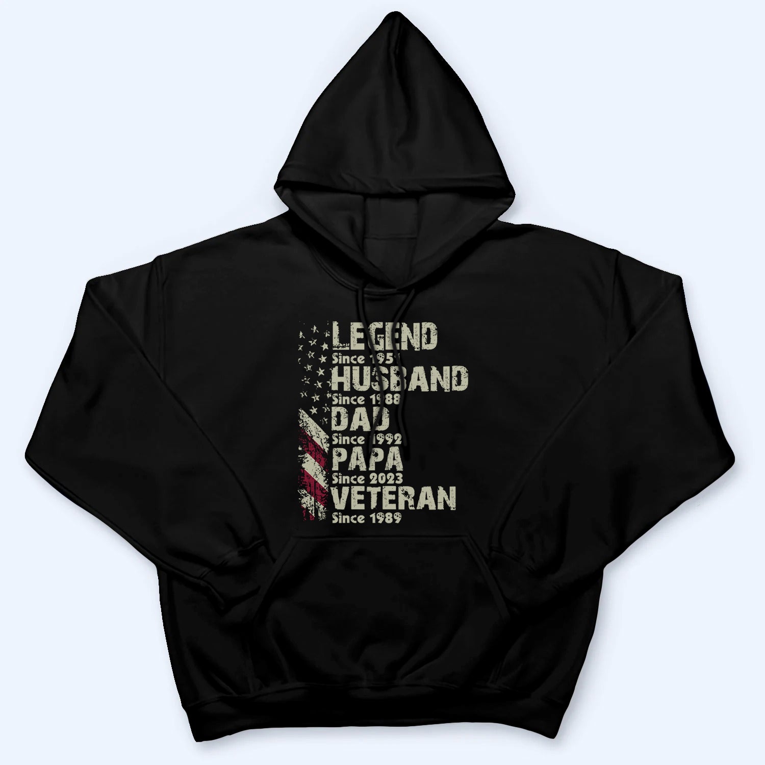 Legend Husband Dad Papa Veteran Since - Personalized Custom T Shirt - Gift for Veteran Dad, Grandpa