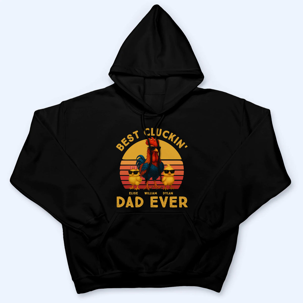 Best Cluckin' Dad Ever - Personalized Custom T-Shirt - Father's Day Gift for Dad, Papa, Grandpa, Daddy, Dada
