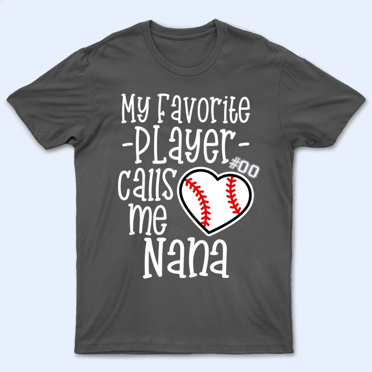 My Favorite Player Calls Me Grandma - Personalized Custom T Shirt - Birthday, Loving, Funny Gift for Grandma/Nana/Mimi, Mom, Wife, Grandparent - Suzitee Store