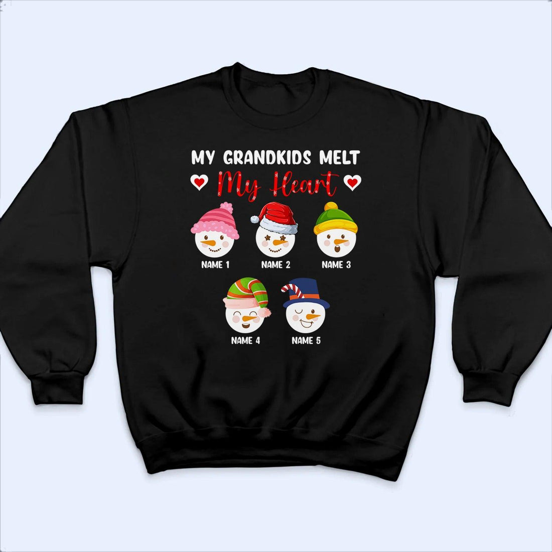 My Grandkids Melt My Heart - Personalized Custom T Shirt - Birthday, Loving, Funny Gift for Grandma/Nana/Mimi, Mom, Wife, Grandparent - Suzitee Store