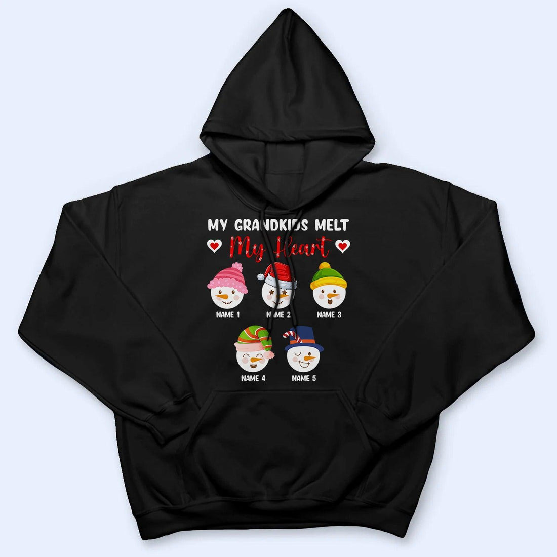 My Grandkids Melt My Heart - Personalized Custom T Shirt - Birthday, Loving, Funny Gift for Grandma/Nana/Mimi, Mom, Wife, Grandparent - Suzitee Store