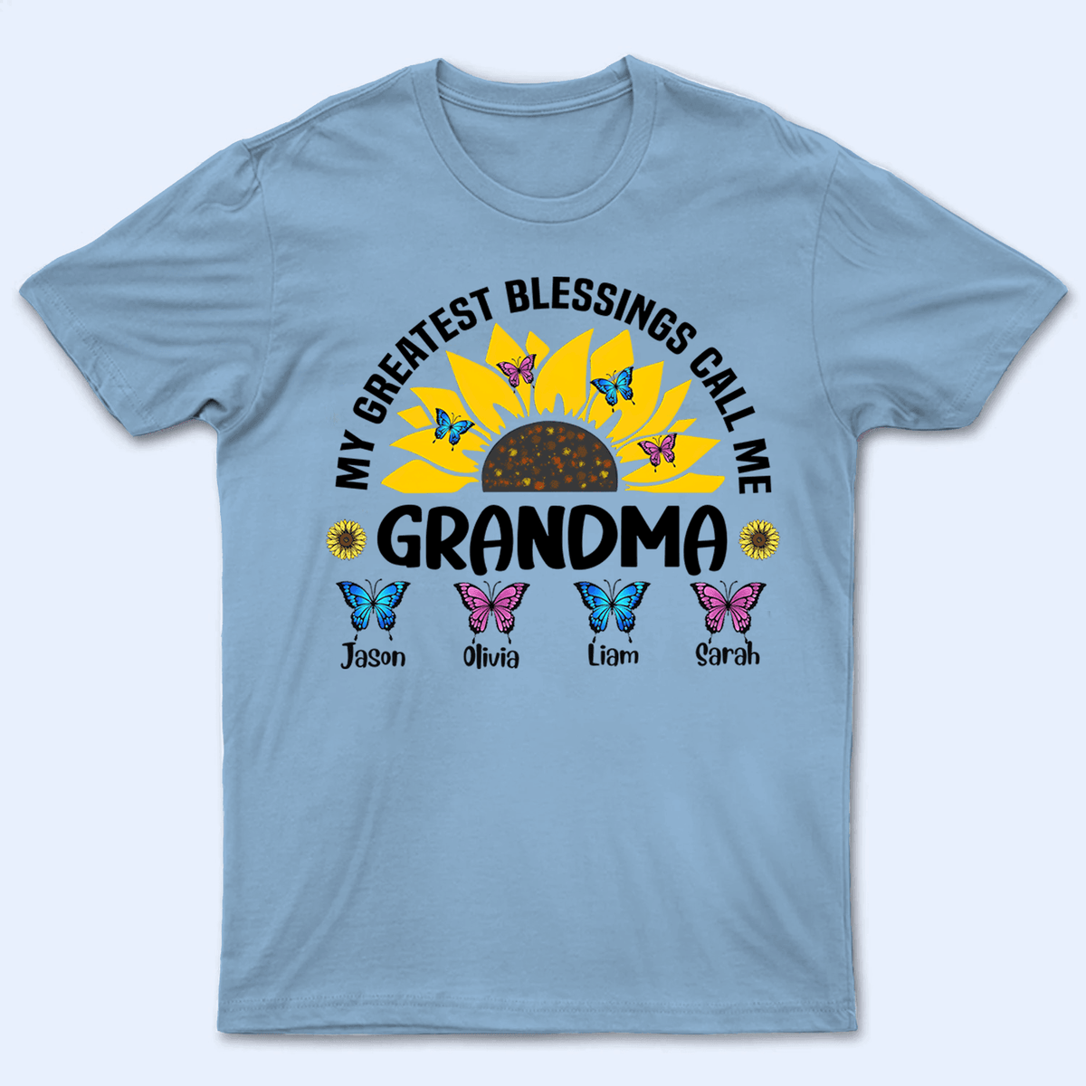 My Greatest Blessings Call Me Grandma- Personalized Custom T Shirt - Gift for Grandma/Nana/Mimi, Mom, Wife, Grandparent - Suzitee Store