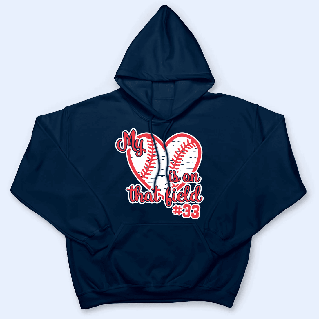 My Heart Is On That Field - Personalized Custom T Shirt - Birthday, Loving, Funny Gift for Grandma/Nana/Mimi, Mom, Wife, Grandparent - Suzitee Store