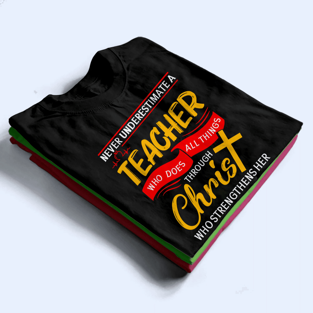 Personalized Never Underestimate A Teacher t-shirt, alternate view 6