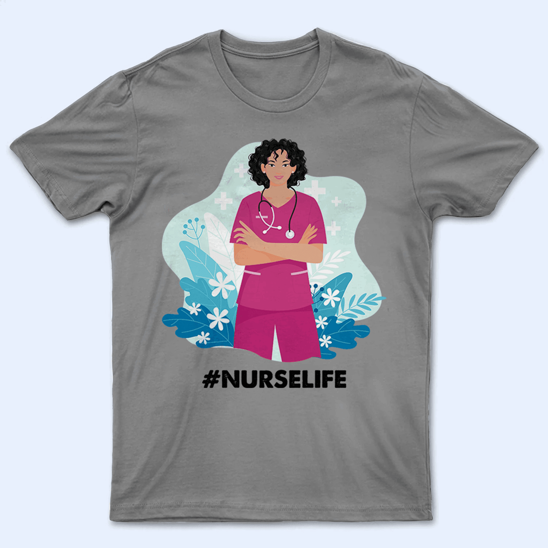Personalized Nurses Rock Locs t-shirt, alternate view 2