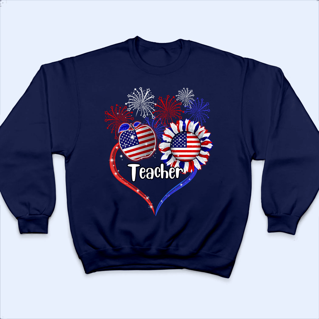 Personalized Patriotic Teacher, Fourth 4th Of July, Independence Day t-shirt, alternate view 2
