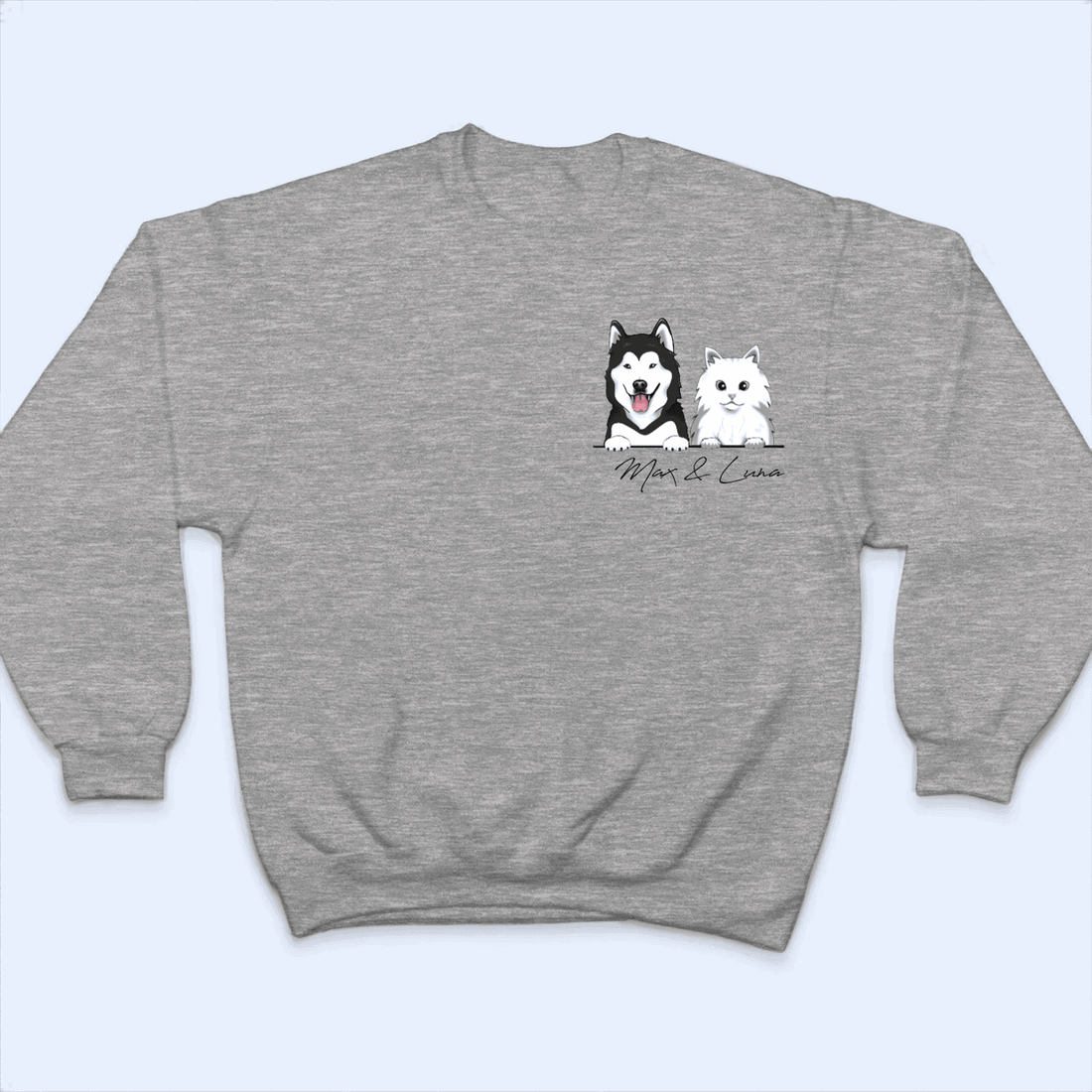 Personalized Peeking Pet with Name t-shirt, alternate view 2