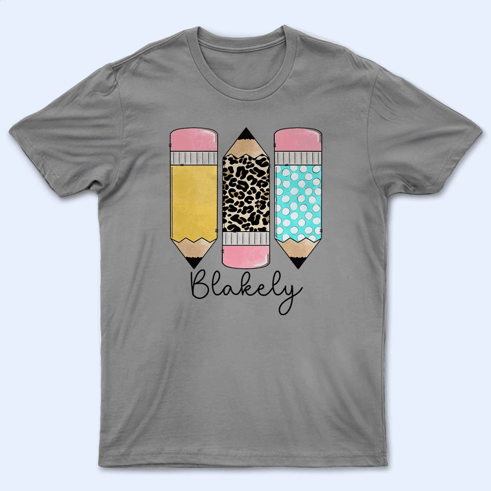 Personalized Pencils Back to School t-shirt, main view