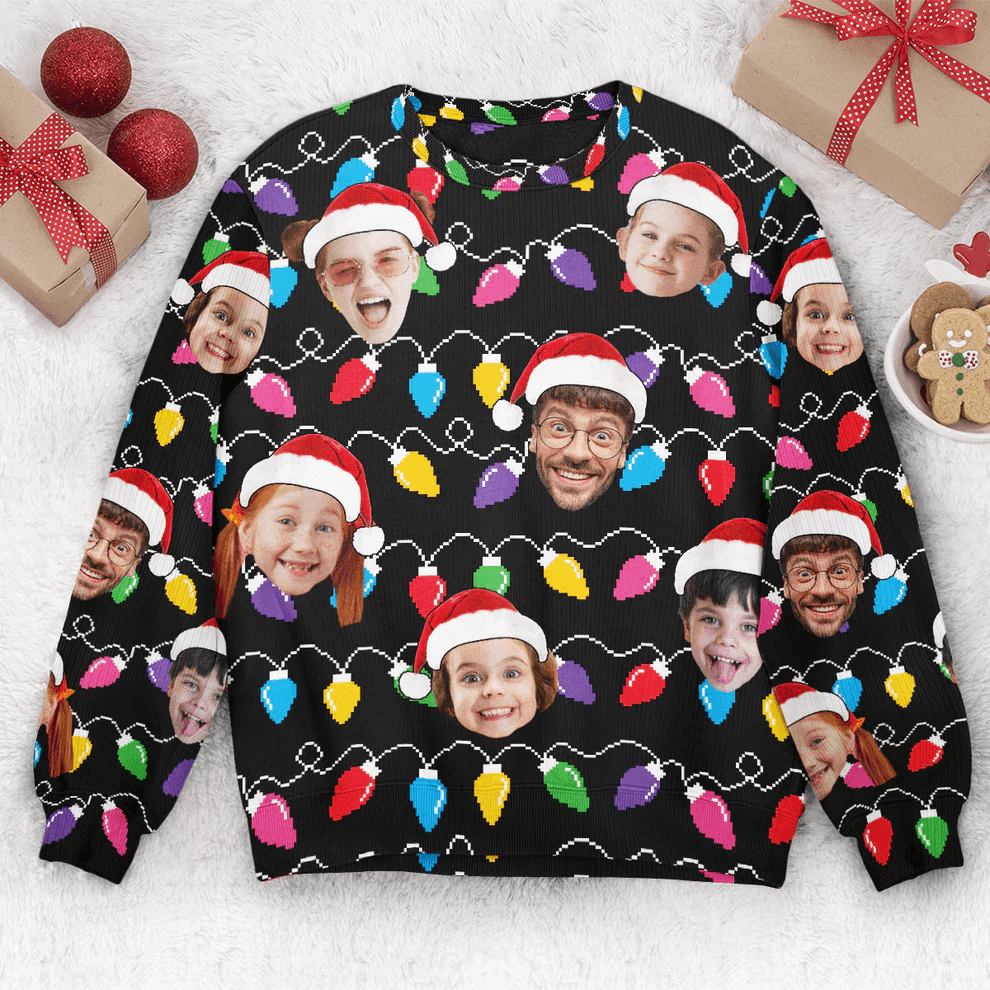 Custom Photo personalized ugly sweater, main view