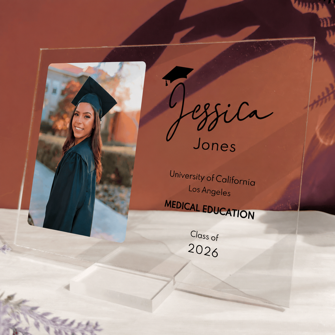 Custom Photo Graduation Gifts For Her/Him acrylic plaque, alternate view 2