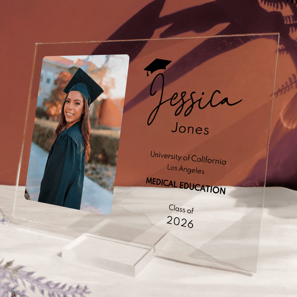 Custom Photo Graduation Gifts For Her/Him acrylic plaque, alternate view 2