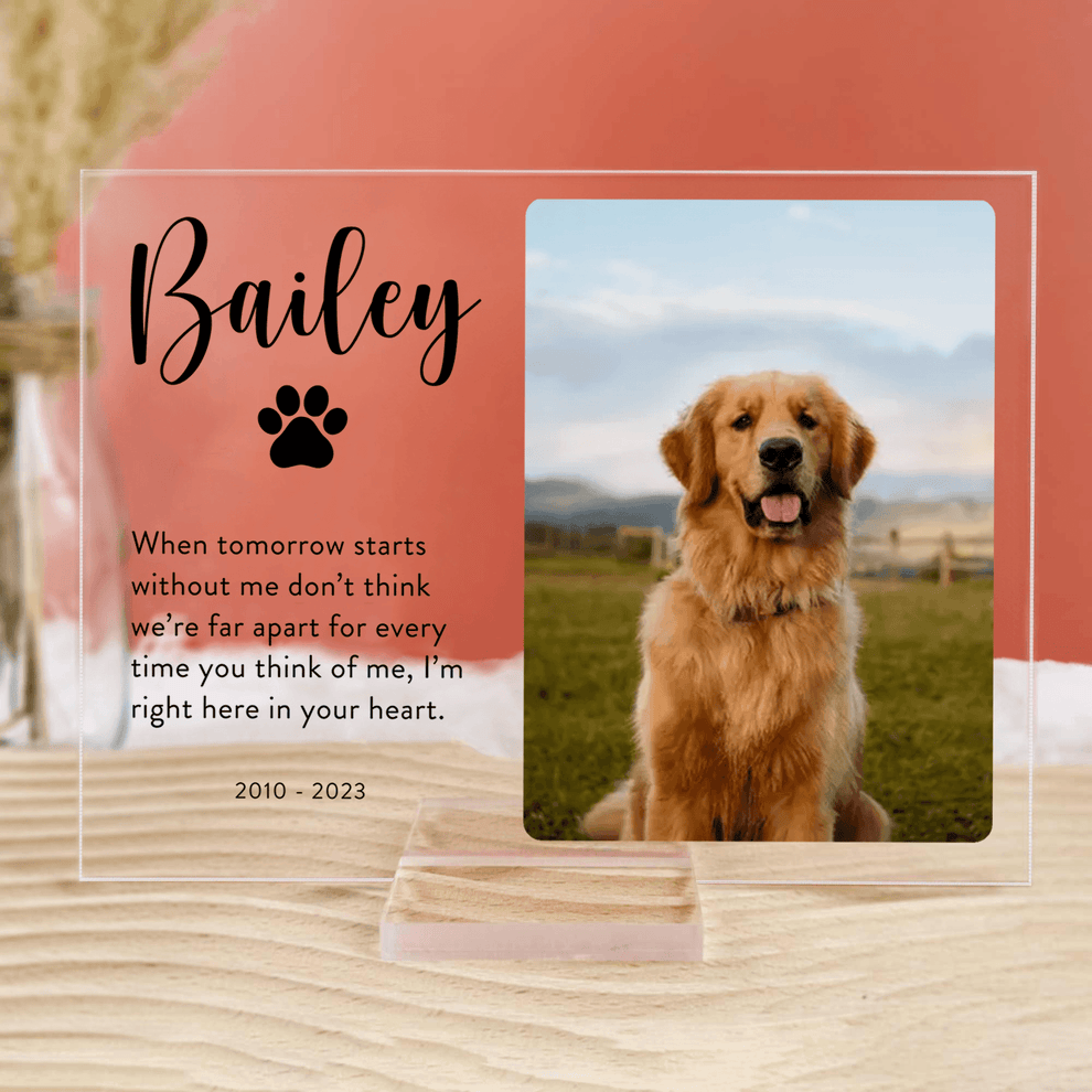 Memorial Plaque with Photo personalized acrylic plaque, main view